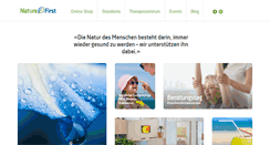 Desktop Screenshot of naturefirst.ch
